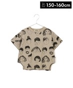 いろんな顔総柄半袖Tシャツ■150.160cm