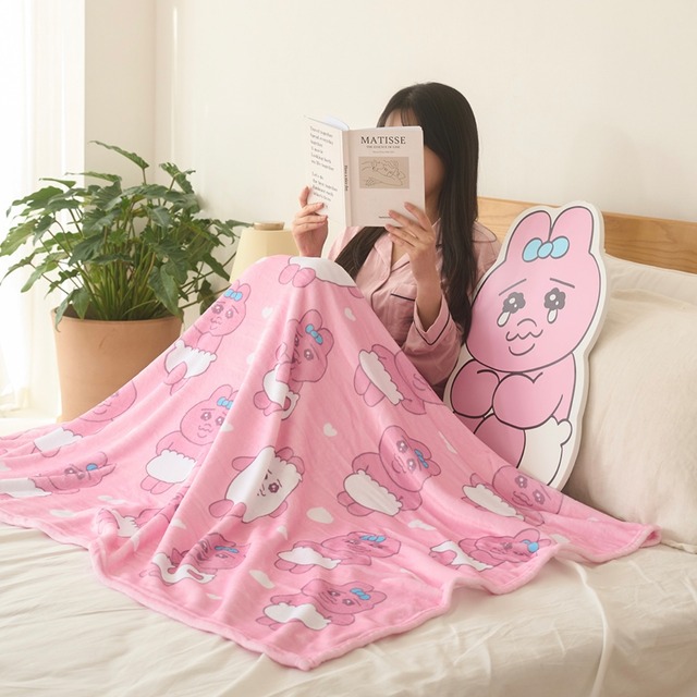 【韓国限定】opanchuusagi blanket 2colors / おぱんちゅうさぎ ブランケット 毛布 韓国雑貨