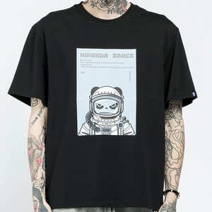 SALE【HIPANDA ハイパンダ】メンズ Tシャツ MEN'S ASTRONAUT PRINT SHORT SLEEVED T-SHIRT / WHITE・BLACK
