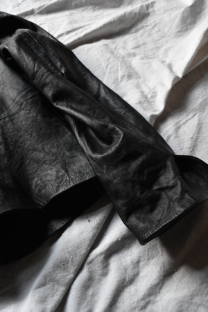 DKNY Black leather short jacket