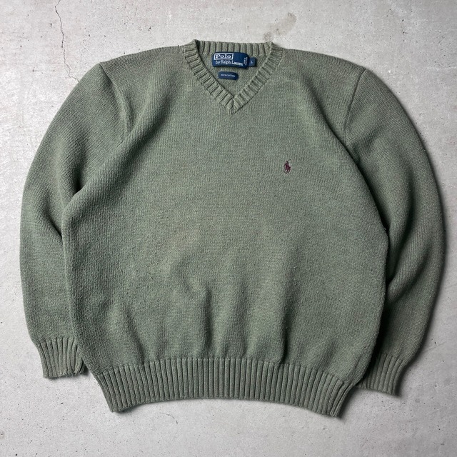 Polo by Ralph Lauren ポロバイラルフローレン Vネック コットンニット 