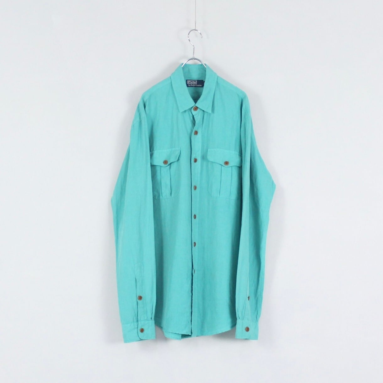 Polo by Ralph Lauren ティファニーブルー シルク×リネン サファリ 
