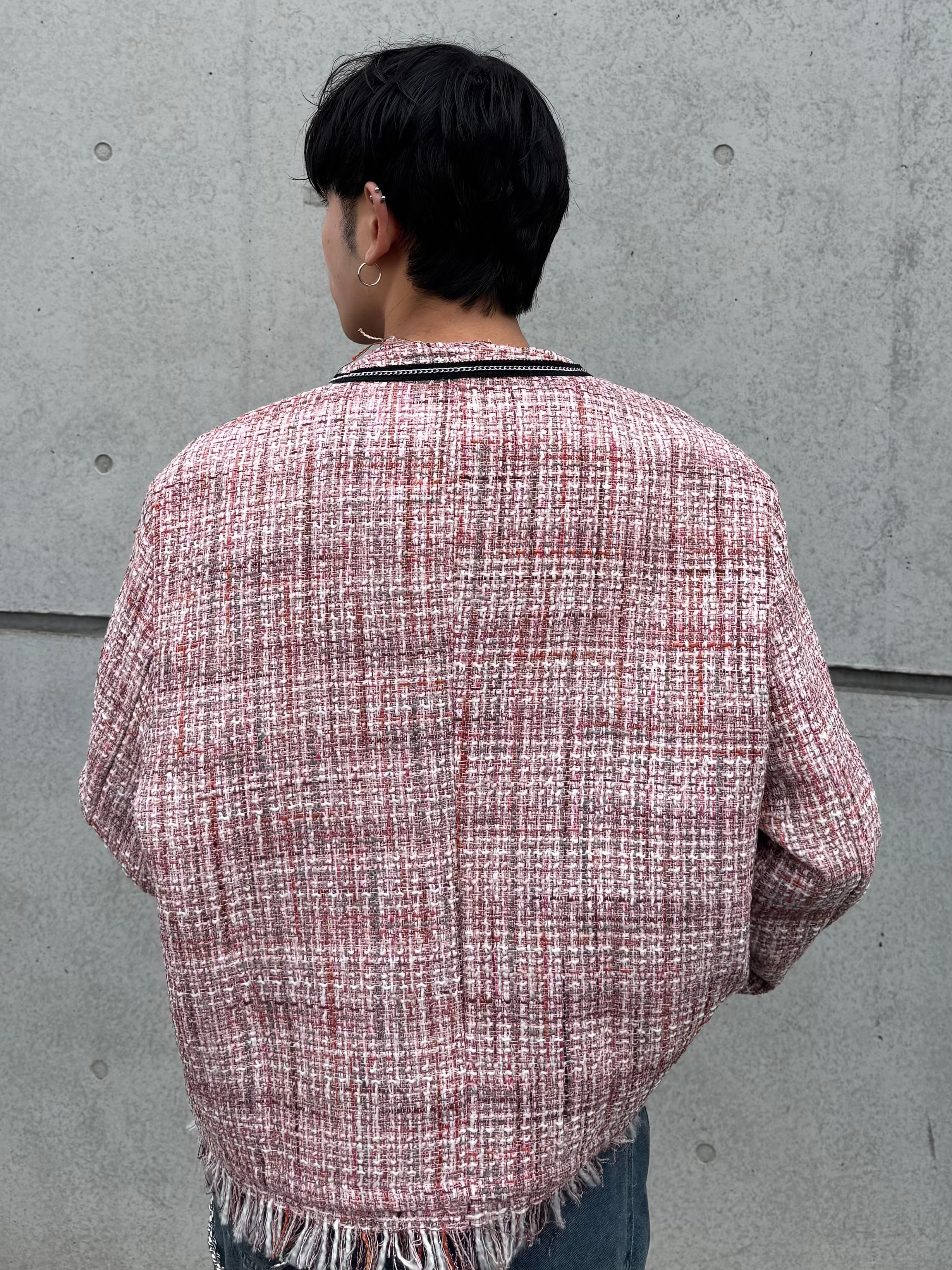 ALUDE SELECT】fringe no color tweed jacket | Pay ID