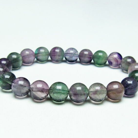 フローライト ブレスレット 10mm 蛍石 ブレス 一点物 メール便可 [M便 1/10] 111-35376