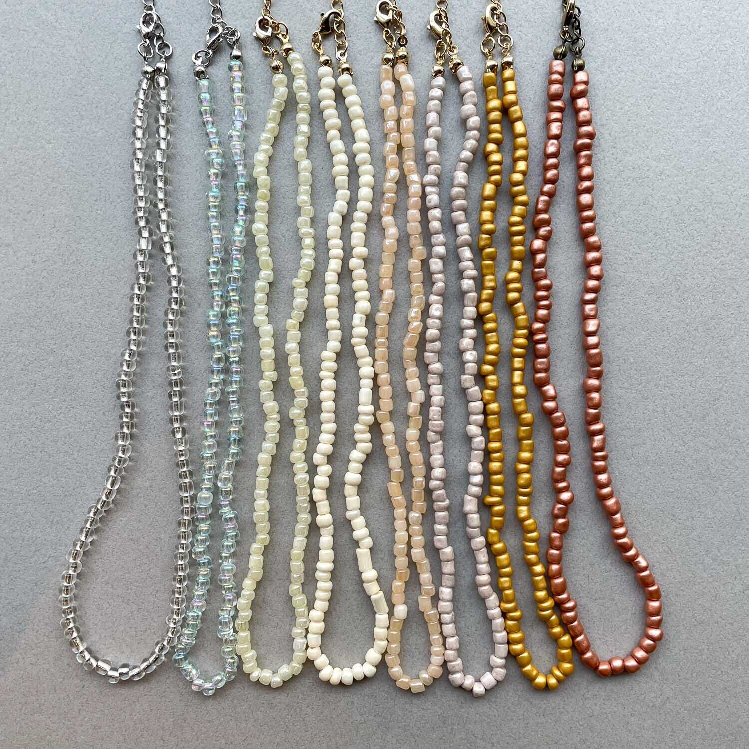 ワントーンビーズネックレス（35cm/40cm） | Dua-アクセサリーパーツ