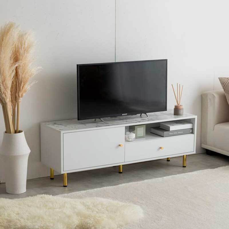 引き出し付きテレビボード 110cm シンプルデザイン 北欧風 収納 木製