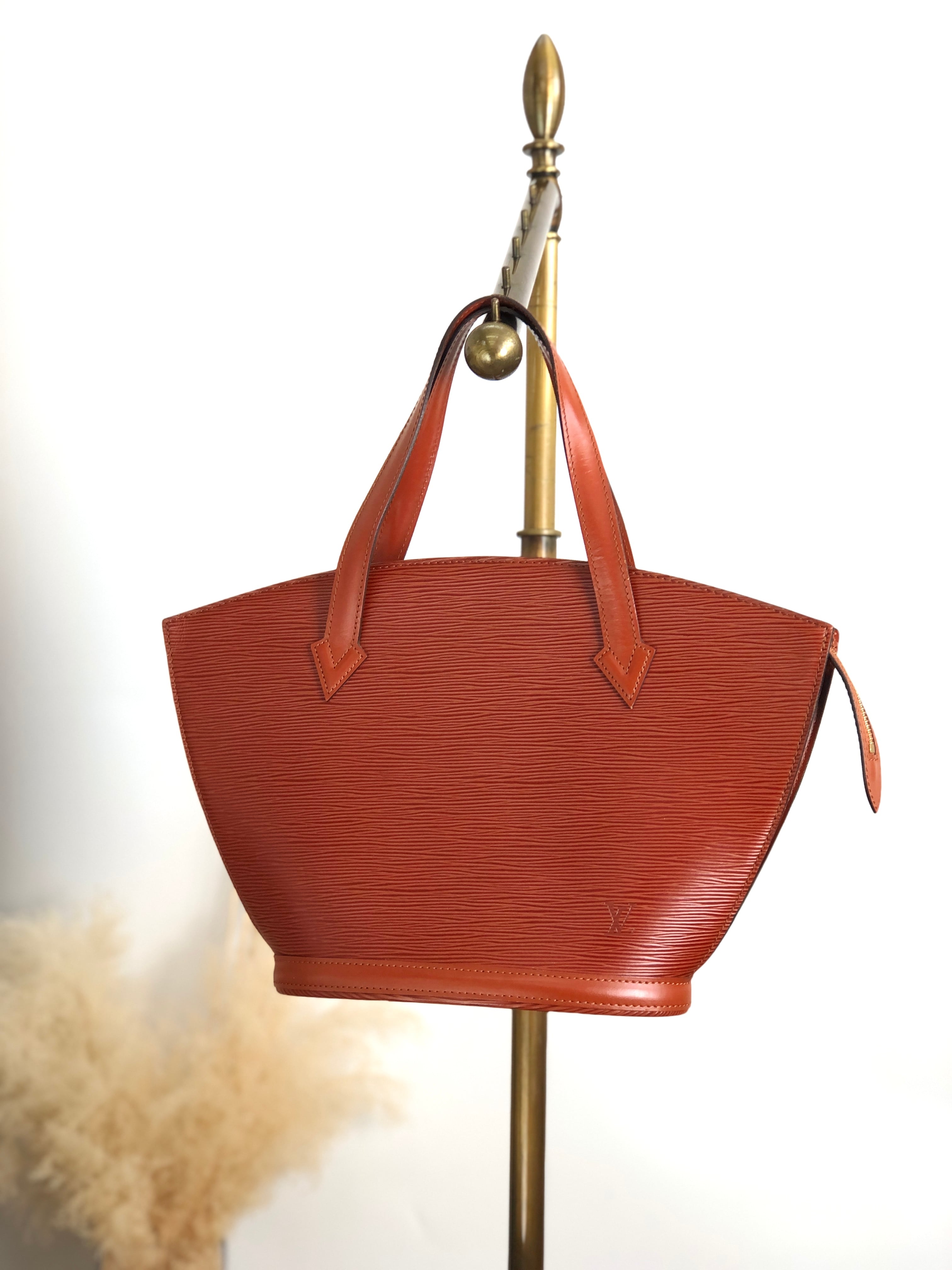 LOUIS VUITTON ルイヴィトン エピ ハンドバッグ ブラウン レザー サンジャック M52273 vintage ヴィンテージ オールド pbbmcr