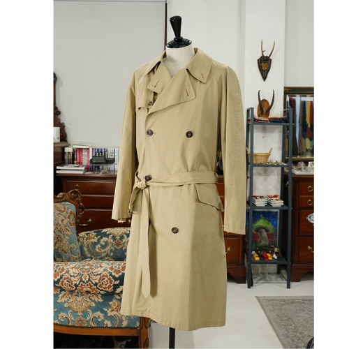 ALFRED DUNHILL　ベージュ トレンチコート ライナー付き（表記M・実寸L相当）｜NA415