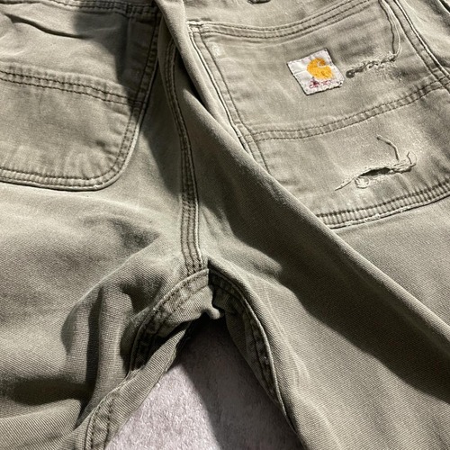 10s ニカラグア製 モスグリーン ダブルニー Carhartt 33×32 詳細写真17