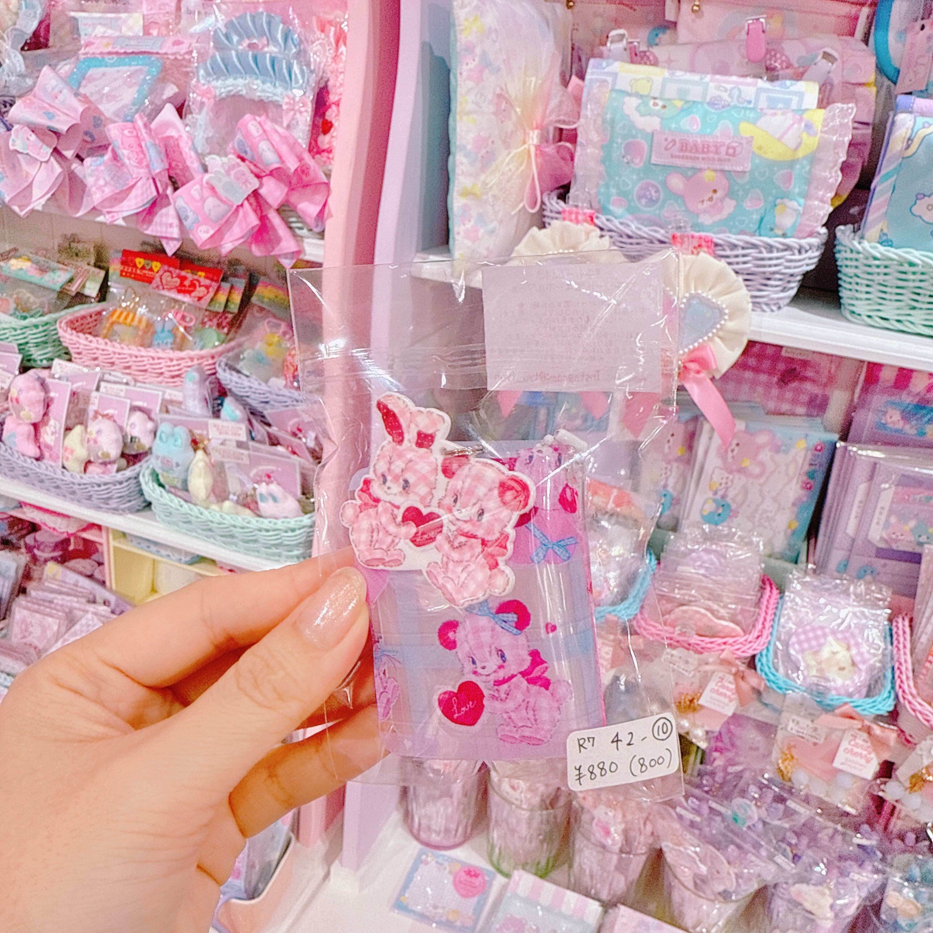 【R7】42-10チャーム付きプチシール帳キーホルダー(台紙6枚)