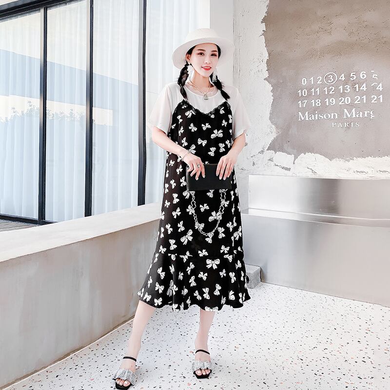 サマードレス ワンピース 薄手 大きめサイズ 夏物 ミックスインファッション8237829155