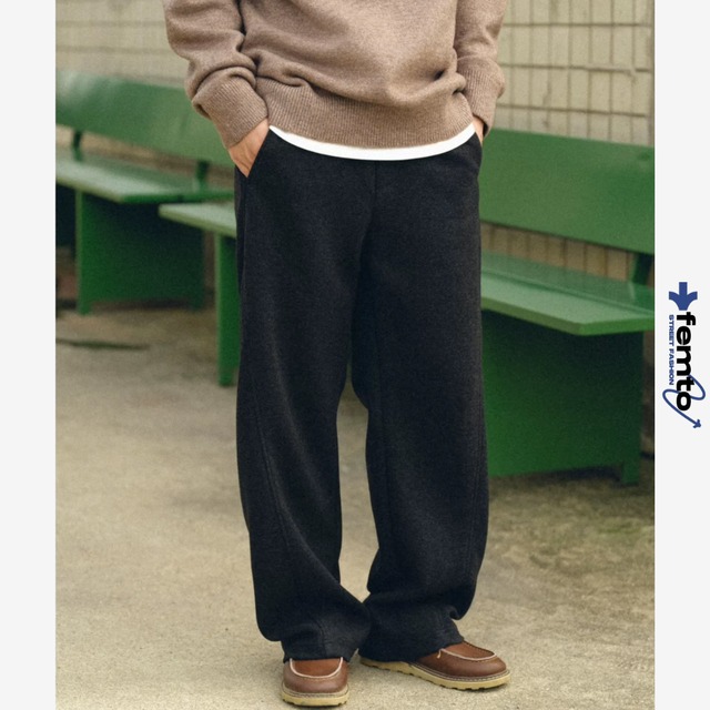 Wide silhouette relax pants 1180