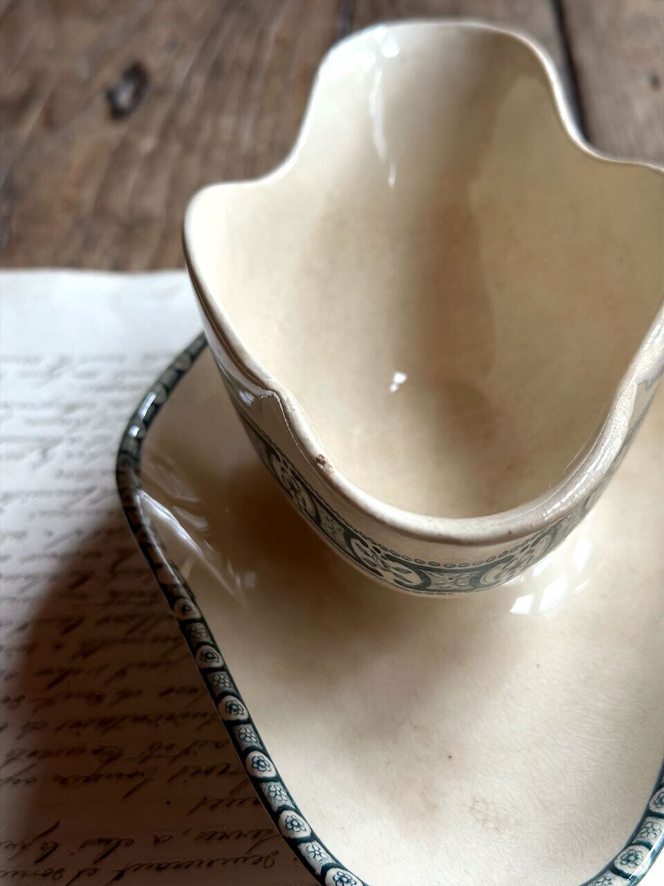 ソーシエール SALINS窯 クローバー 1900年代前期 | Brocante de La