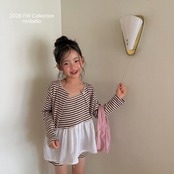 韓国子供服 / ninibello / Tommy Stripe Cardigan / カーディガン *XS~XXL*