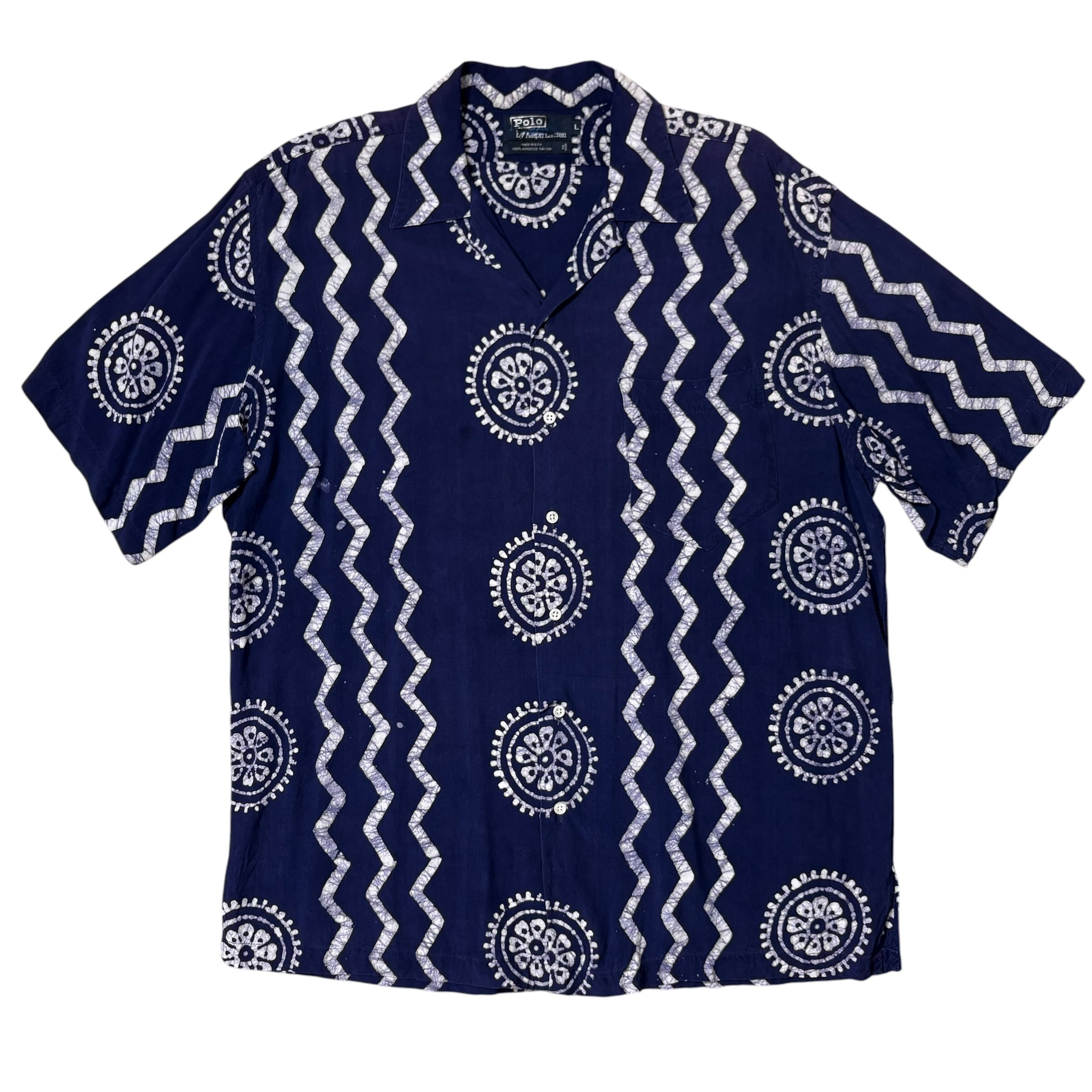 USA製 Polo by Ralph Lauren ラルフローレン 柄シャツ ハワイアン