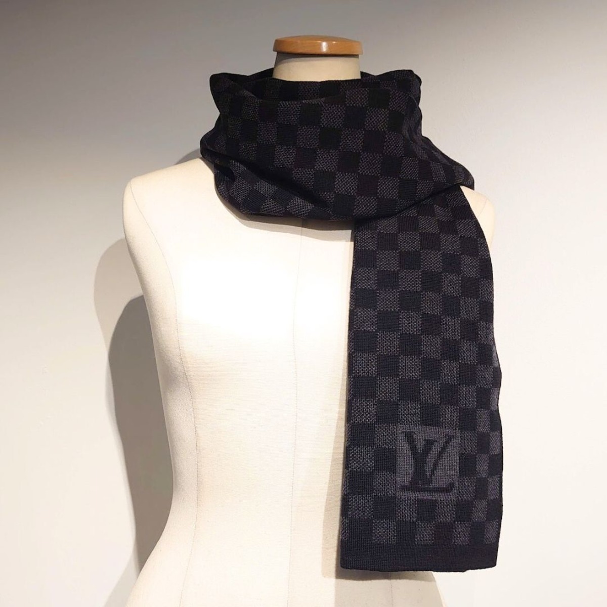 LOUIS VUITTON ルイヴィトン LV マフラー エシャルプ プティ ダミエ  