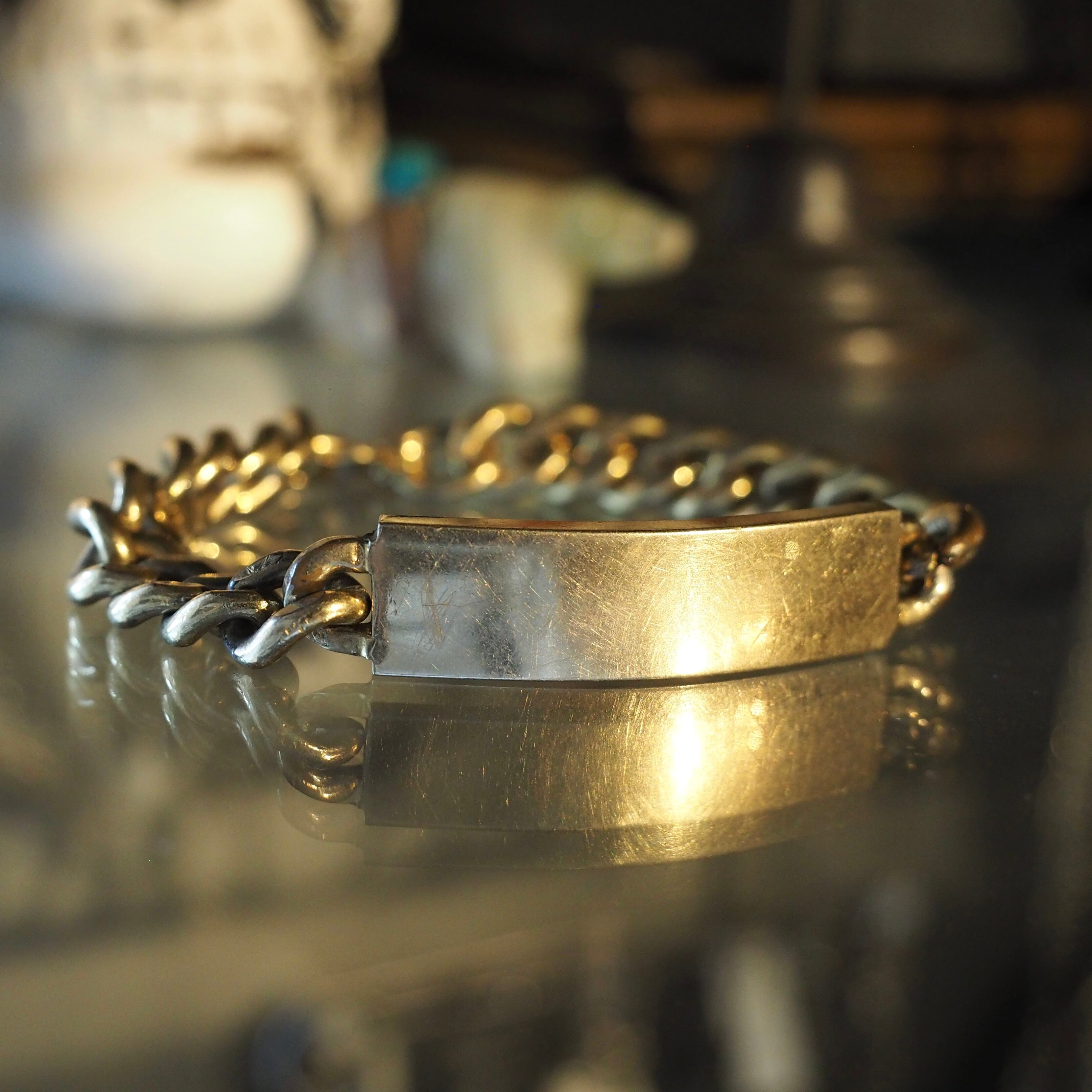 60’s ID bracelet Elco 12KGF silver925 IDブレスレット