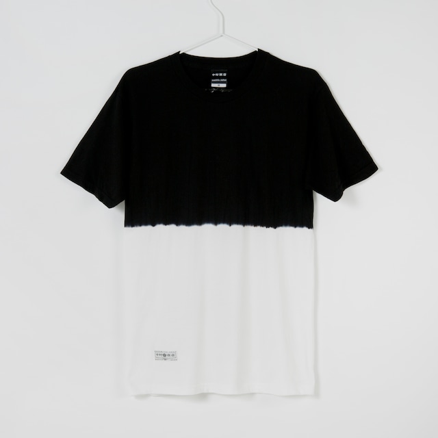 黒紋付染めTshirt 「黒半 -くろはん-（Black half）」１