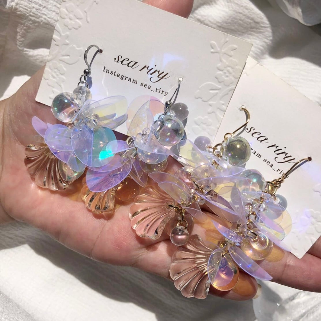 【729】ハンドメイド　レジン　ヘアゴム　ポニーフック 729】ハンドメイド レジン ヘアゴム ポニーフック 【公式通販】