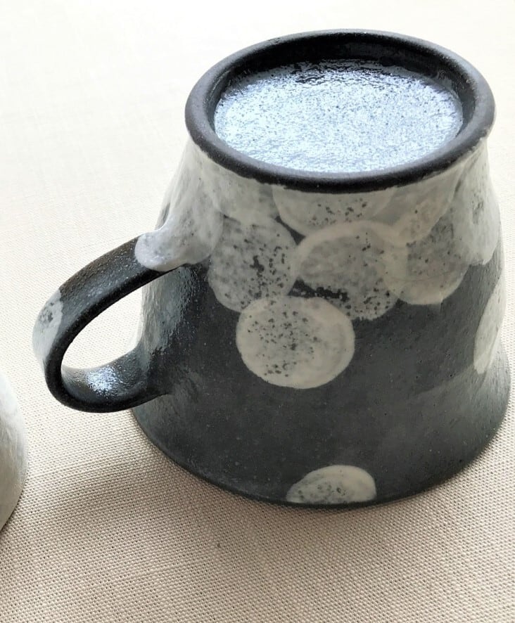 粉引きぺたぺたりーマグカップ ドット