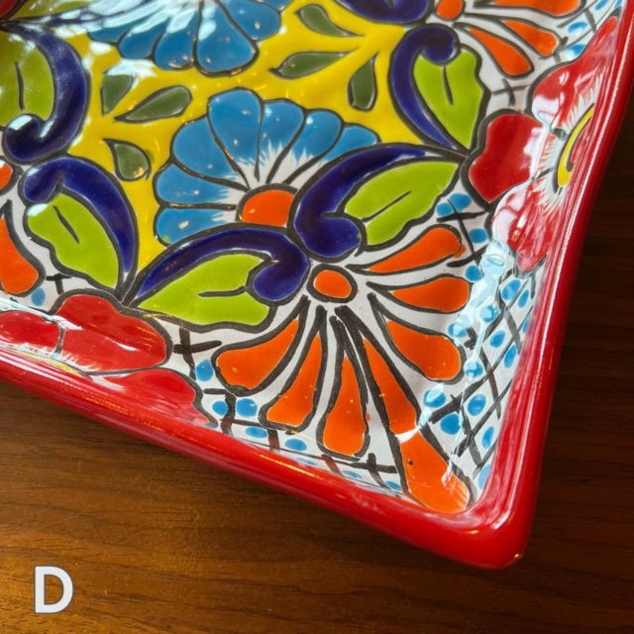 Mexico Guanajuato ware square deep plate 5type　メキシコ　グ アナファト焼　四角深皿　全5種 　ディナープレート　大皿　盛り 付け　パーティー　角皿