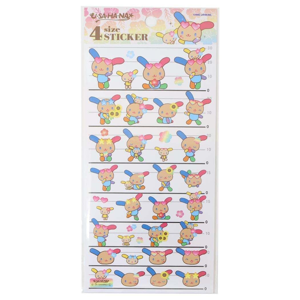 サンリオ ウサハナ 4サイズステッカー Kawaii Style Time X11