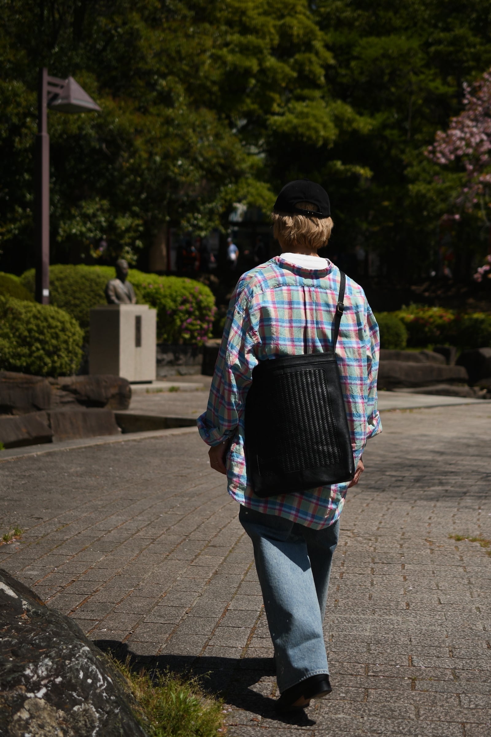 INDIVIDUALIZED SHIRTS / Ex Linen pullover shirt (Green Plaid