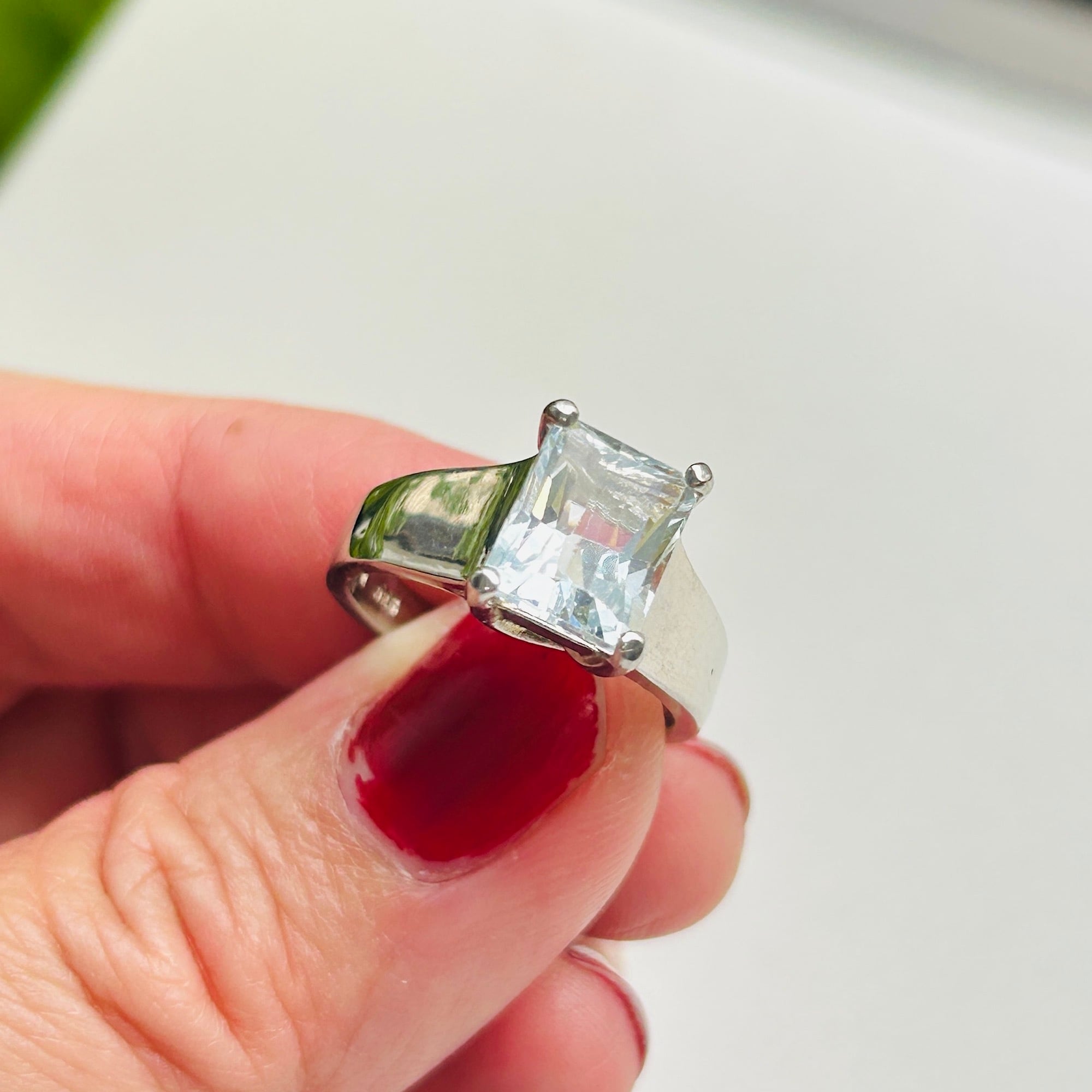 シルバー925 アクアマリンリング（13号） | Milo Antiques & Vintage
