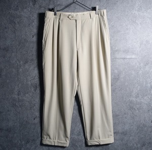 "HART SCHAFFNER&MARX" beige 2 tuck double slacks pants