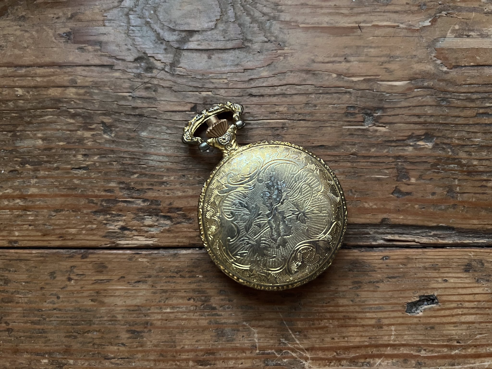 可愛いペイントが美しい古い懐中時計 *フレンチアンティーク