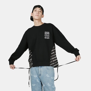 SALE 送料無料 【HIPANDA ハイパンダ】メンズ クルーネック スウェット トレーナー MEN'S CREW NECK SWEAT SHIRT / BLACK・WHITE