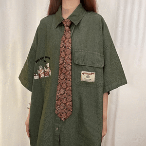 SOLDOUTレトロ刺しゅう入りデニムシャツ
