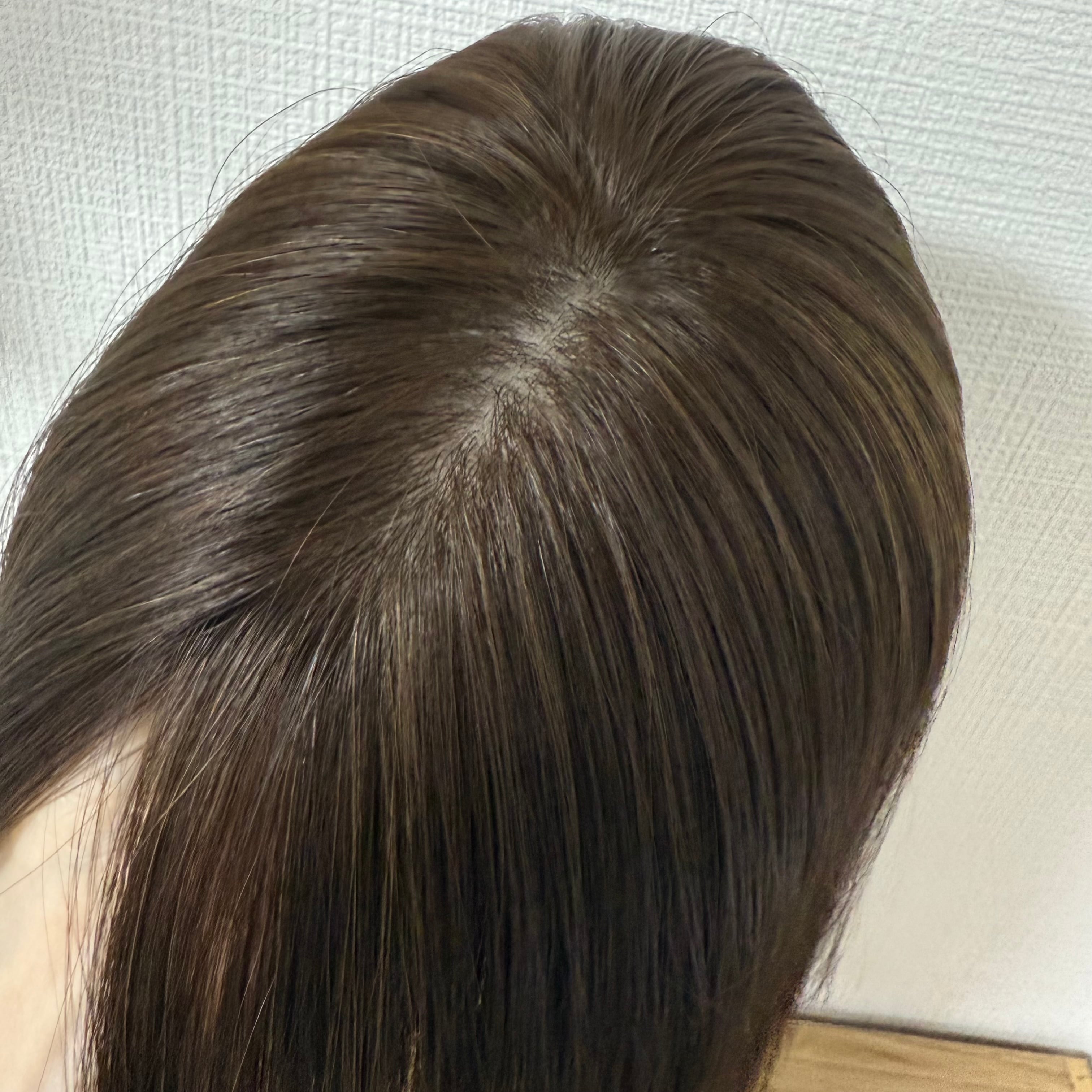 スキンタイプ 未カット 35cm ブラウン系ハイライト 百合子