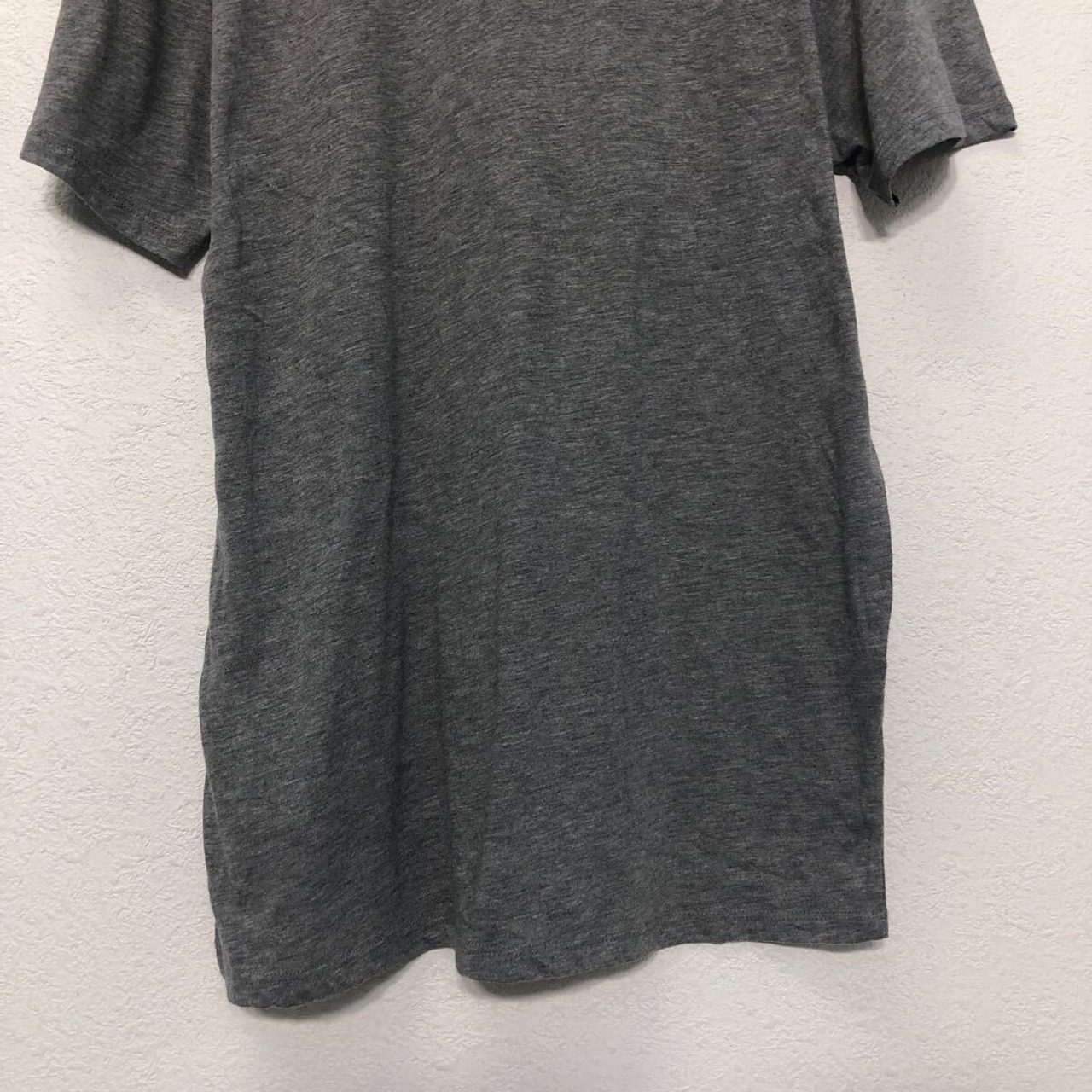 NIKE 半袖 ロゴ Tシャツ ナイキ L グレー ネオンイエロー プリント 
