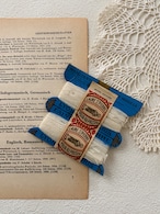 フランスアンティーク 糸巻き LAINE St-PIERRE 台紙 ブルー/糸 ホワイト インテリア小物 撮影小物 コレクション