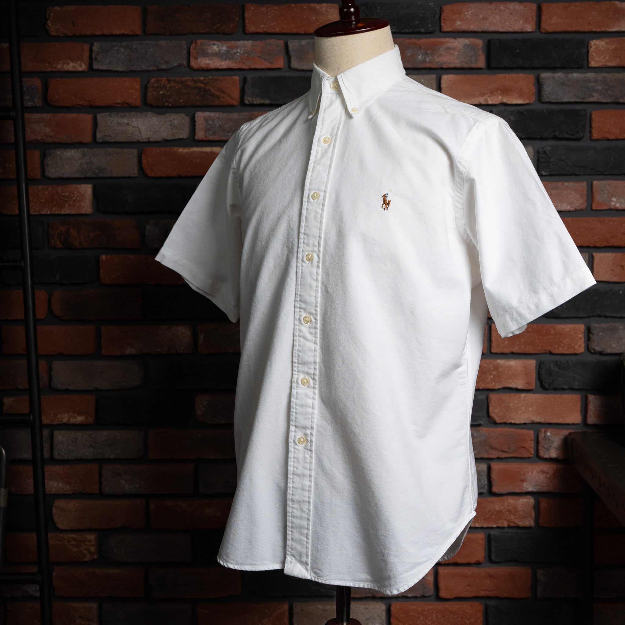 【MEDIUM】Ralph Lauren Short Sleeve Cotton BD Shirt "CLASSIC FIT" ラルフローレン ユーズド 半袖 ボタンダウンシャツ No.101