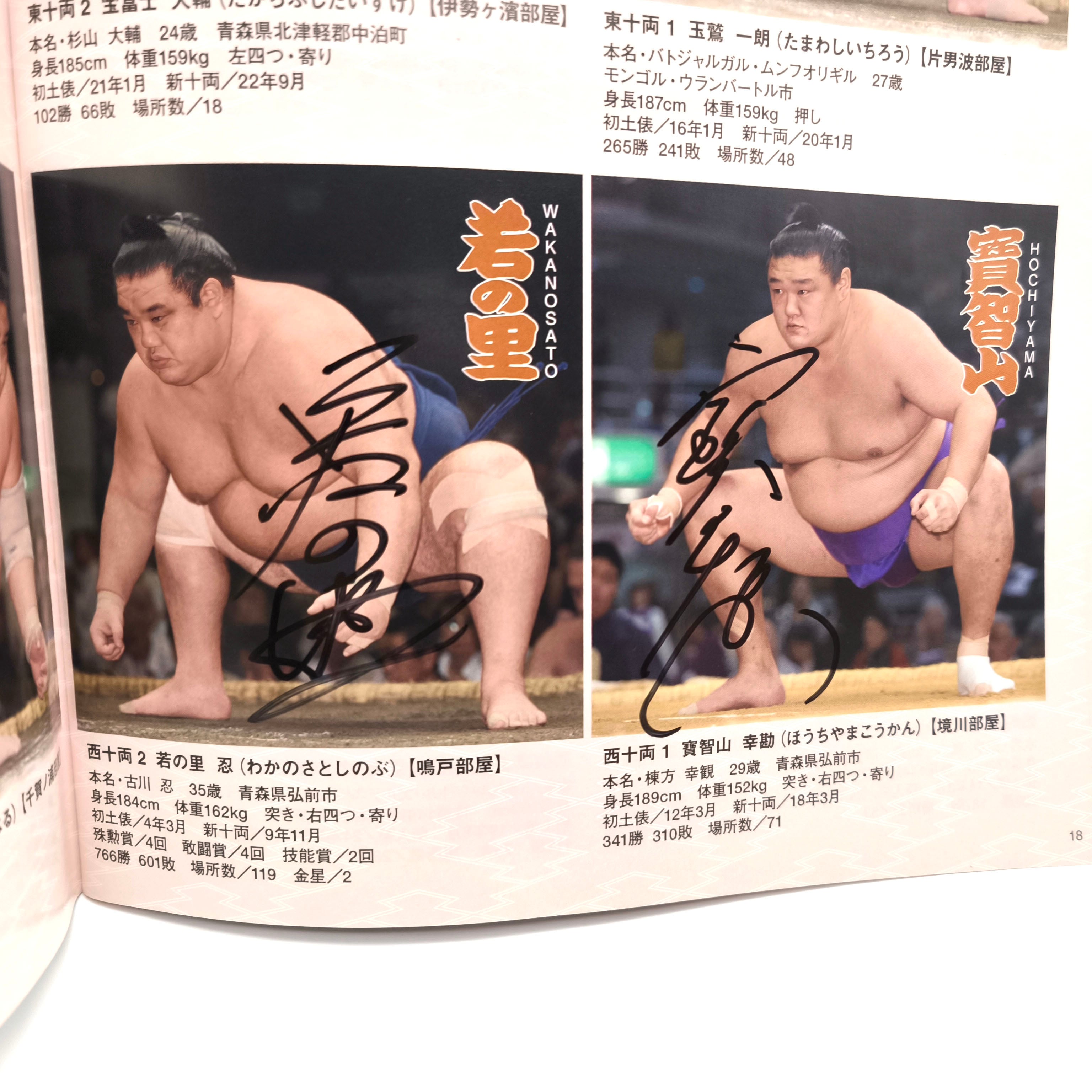 大相撲・パンフレット・2012年1月場所・若の里・寳智山・琴勇輝・直筆