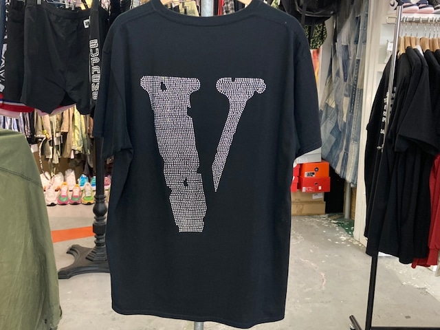 SALE!! VLONE FRIENDS SS TEE RHINESTONE BLACK LARGE 043354