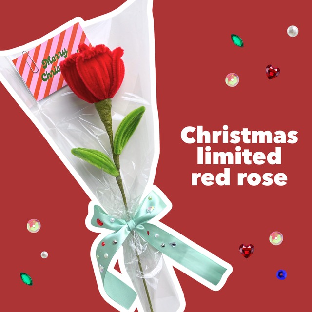 【クリスマス2025限定品】Christmas red rose クリスマスレッドローズ／バラ／赤