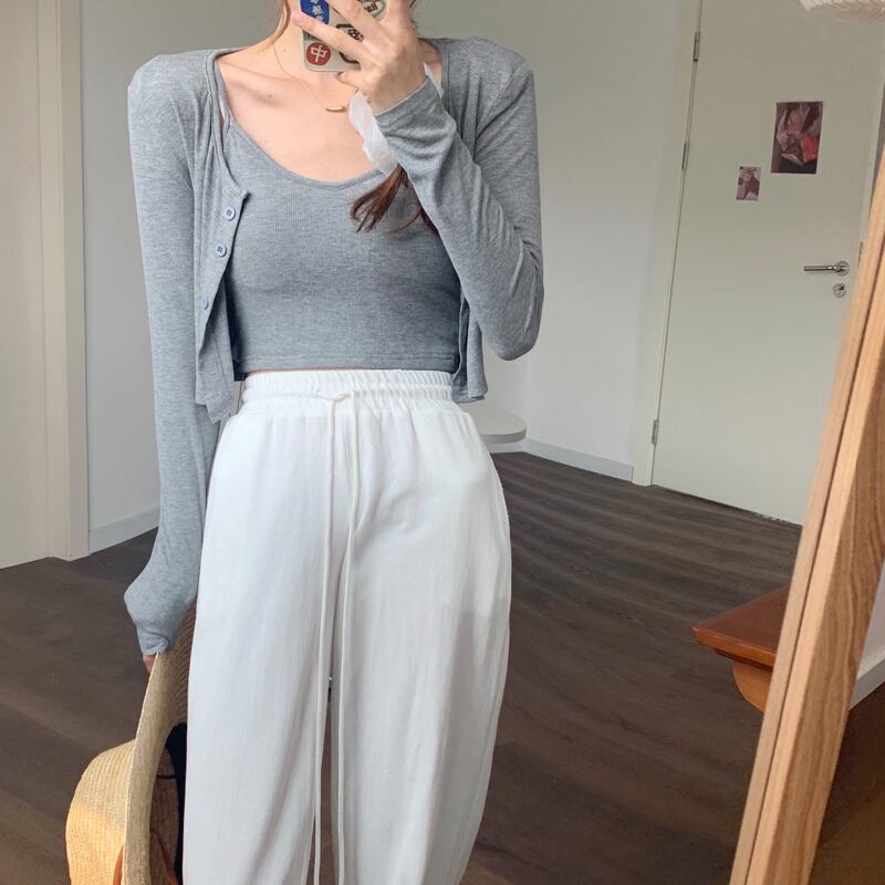 ボタンジャケット レディース カーディガン ビッグFスモールZ韓国77351433441