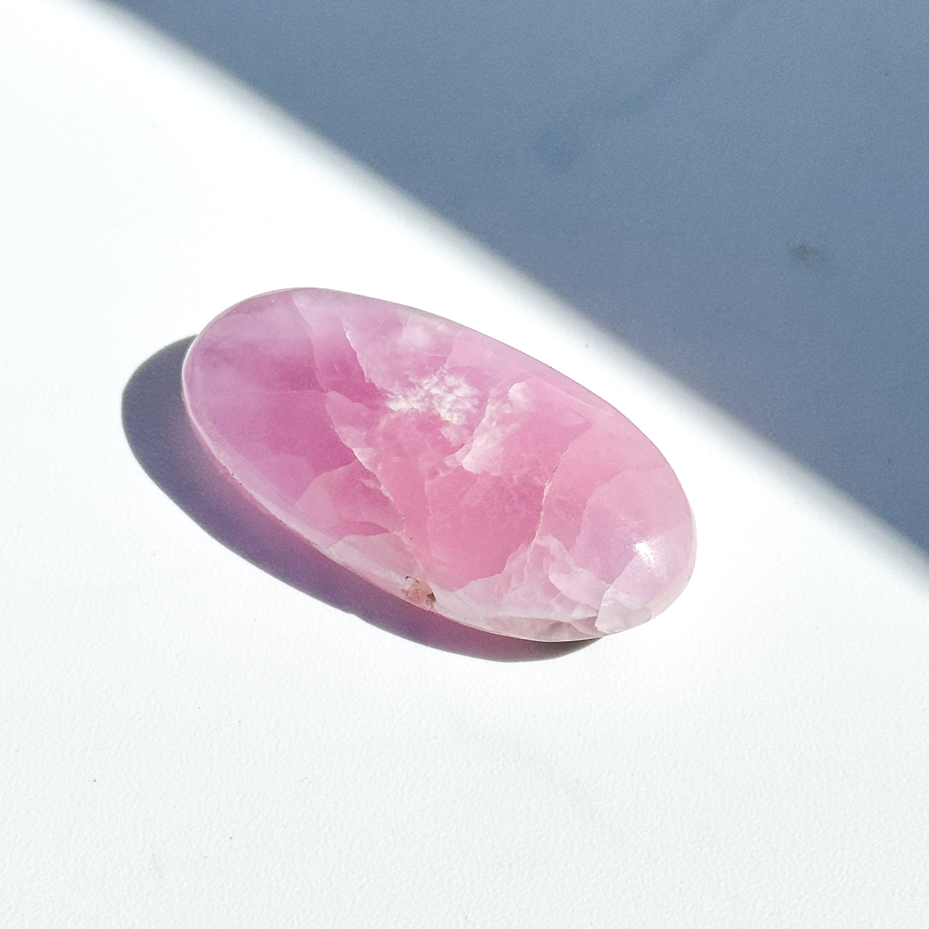 【高品質】ピンクアラゴナイト パームストーン 91◇ Pink Aragonite Palm Stone ◇天然石・鉱物・パワーストーン・インテリア