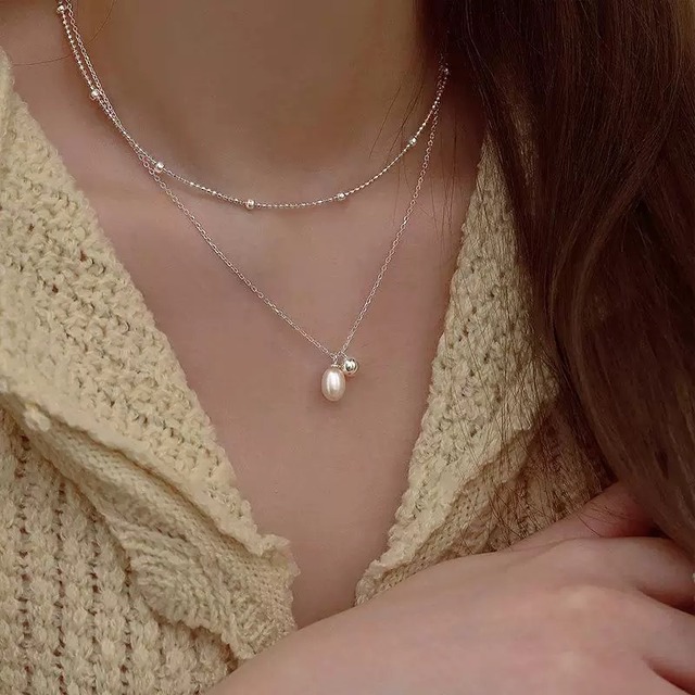 Silver Pearl Necklace