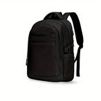 シンプルなリュック 学校用 仕事用 バックパック ラップトップポケット付き 大容量 USB充電ポート付き アウトドアトラベルラックサック