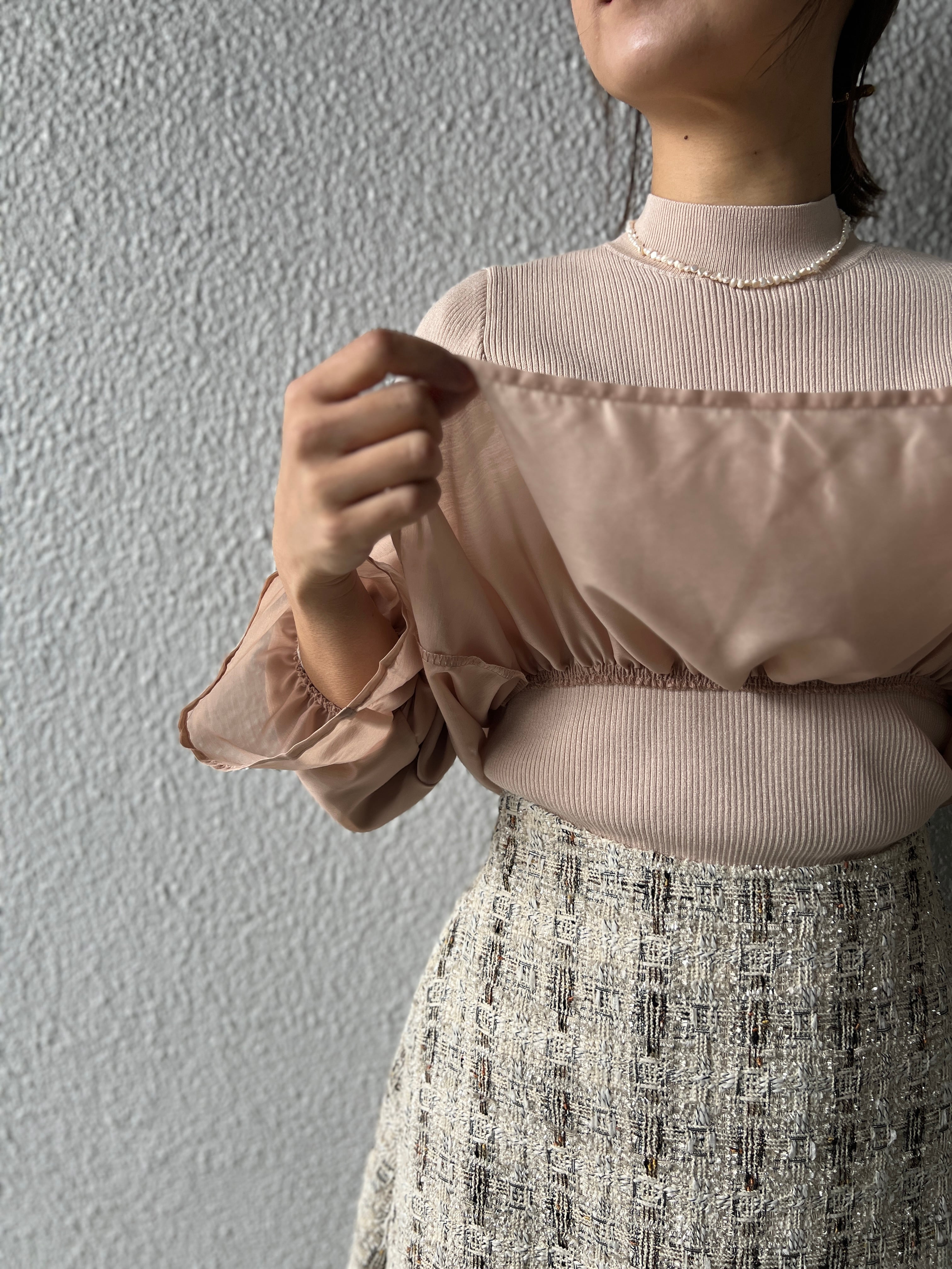 【DONA MARIE】オフショル風ドッキングニット 145012