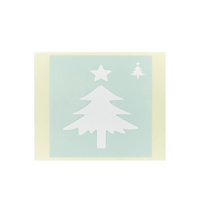［テンプレートシール］　　クリスマスツリー　（10枚入）