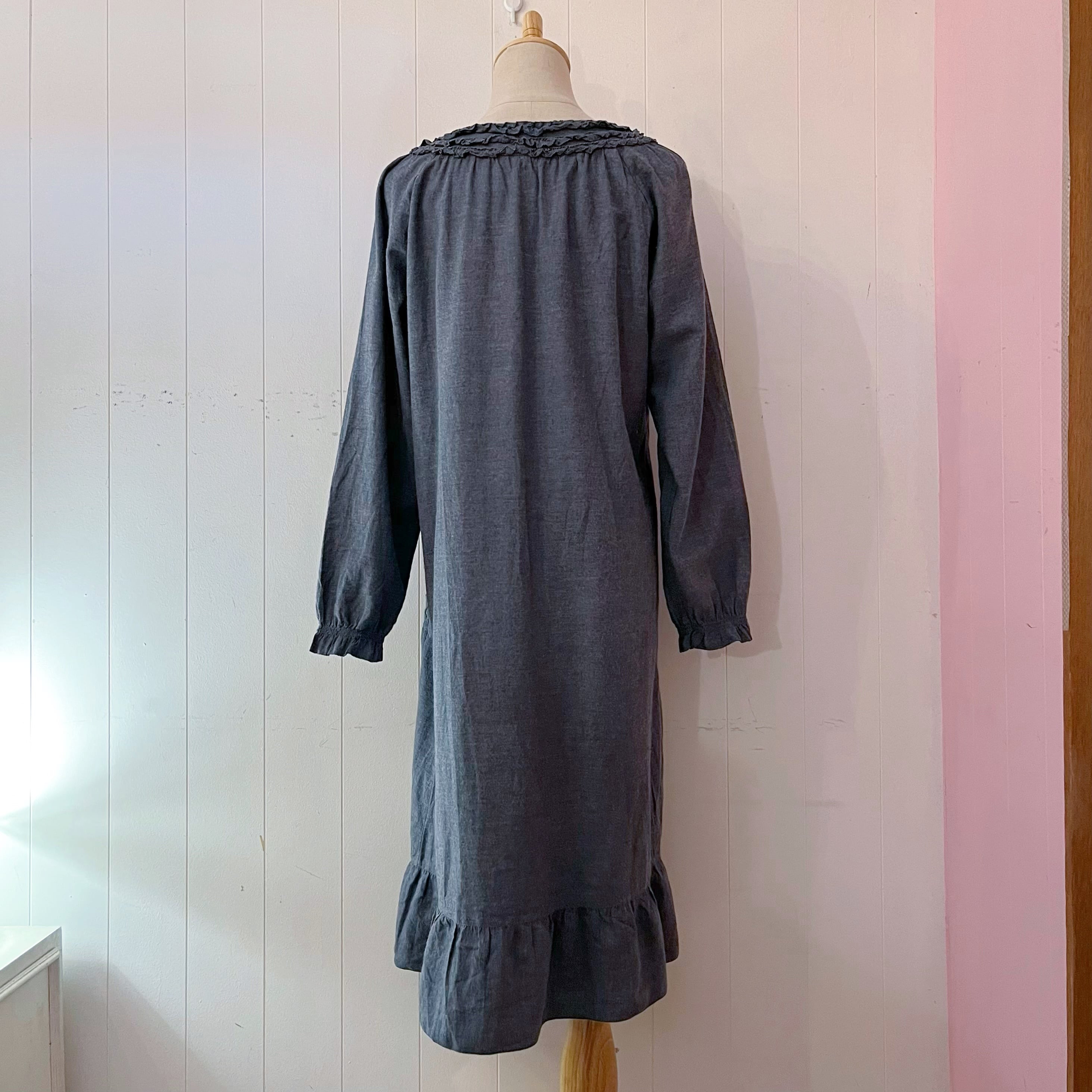PINKHOUSE / cotton frill gather one-piece