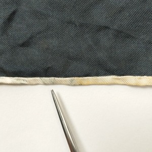 魚　プリント　スカーフ　オールド　