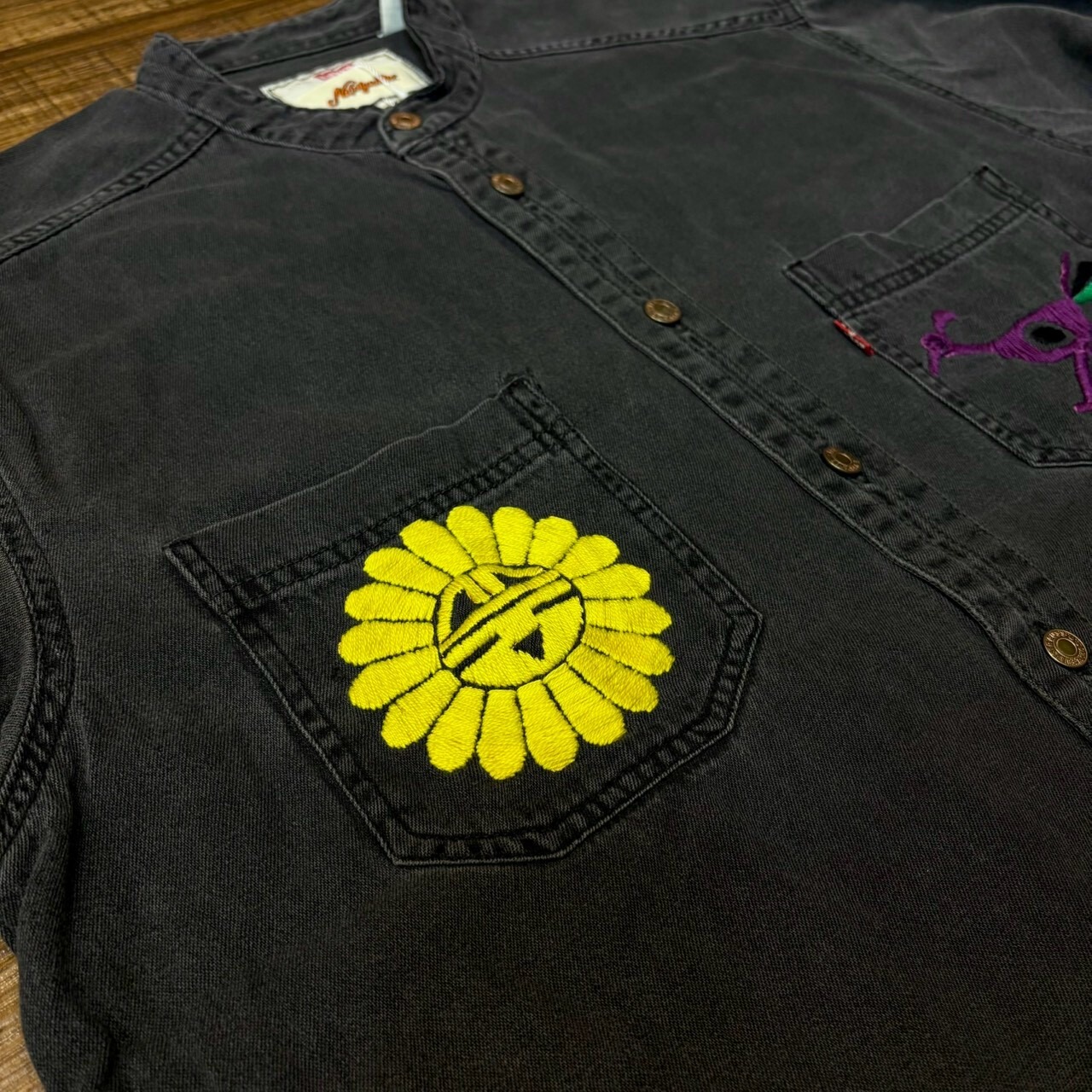 ナスングワム【Nasngwam】Indian motif Denim Shirt　Mサイズ - 3
