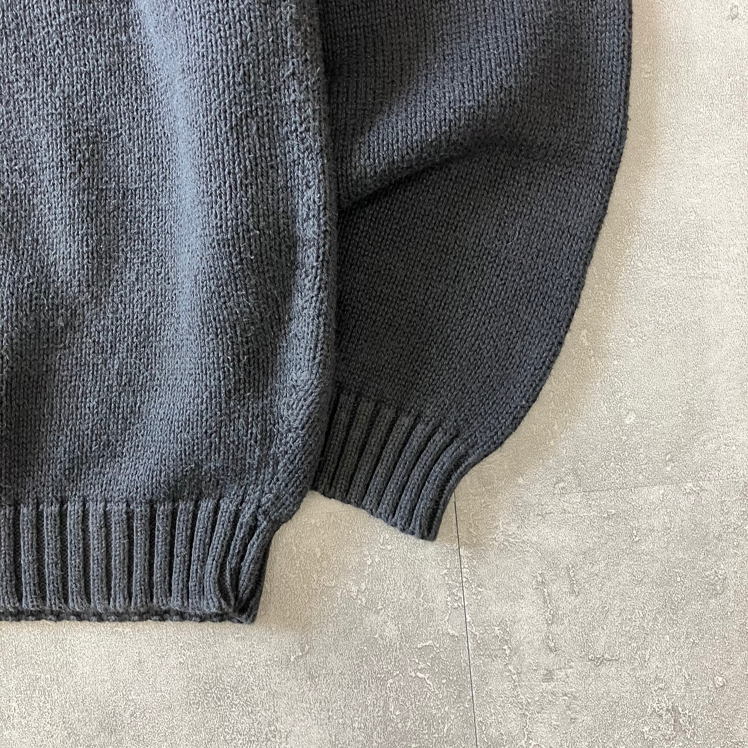 L.L.Bean 80s~ コットンニット ブラック No.1570 | 古着屋ROCKET