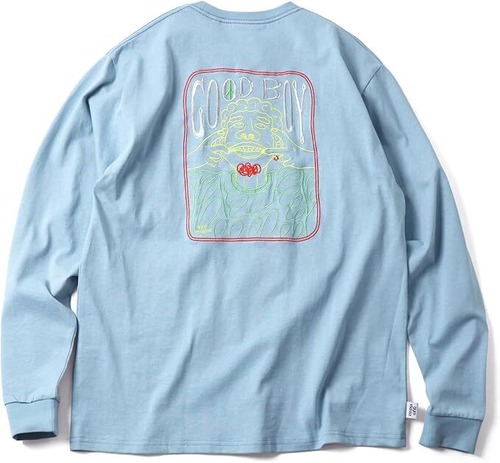 gym master ジムマスター GOOD BOY 刺繍 ロンT G621769 メンズ レディース 長袖Tシャツ コットン 綿100％ ロングスリーブTシャツ